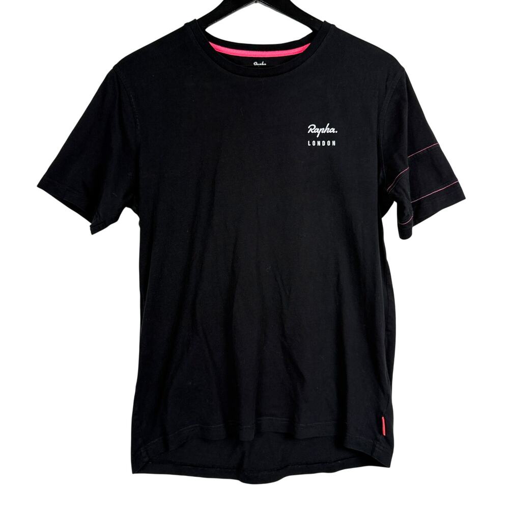 Rapha Mens London T-Shirt Black Crew Neck Graphic - L